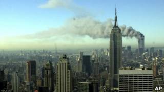 Nova York após ser atingida por ataques em 11 de setembro de 2011.