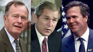 George H W, George W y Jeb Bush