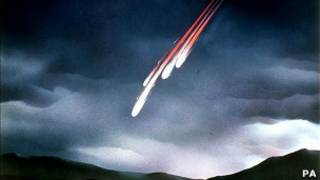 Representación artística de un meteorito. Foto de archivo
