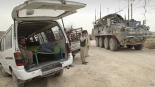 Salah satu jenazah korban penembakan tentara AS di Provinsi Kandahar.