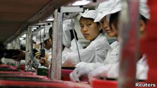 Công nhân nhà máy Foxconn ở Quảng Đông, Trung Quốc