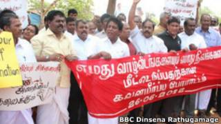 Protest in Murukandi, Kilinochchi