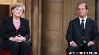Angela Merkel et François Hollande
