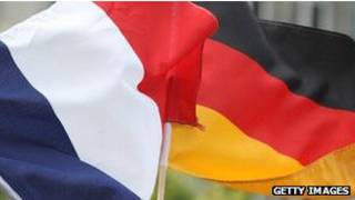 Banderas de Francia y Alemania