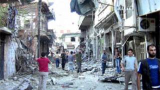 Tình trạng tàn phá do giao chiến tại Syria