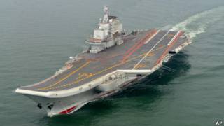 中国辽宁舰进行海试(5/2012)