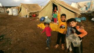 Wasu yara 'yan Syria a sansanin 'yan gudun hijira