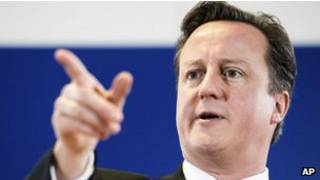 David Cameron, primer ministro de Gran Bretaña