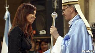 Cristina Fernández y Jorge Bergoglio