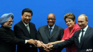 Os líderes dos Brics (AFP)