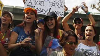 Protesto na Venezuela / Reuters