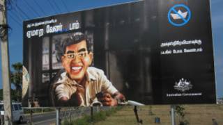 Advertisement campaing against boat people