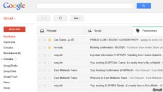 Pestañas de Gmail