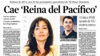 Noticia de la captura de Sandra Ávila.