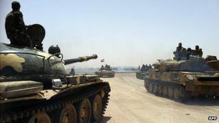 Tanques del ejército de Siria