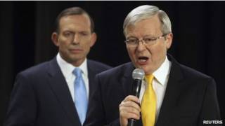 Hai ông Tony Abbot và Kevin Rudd