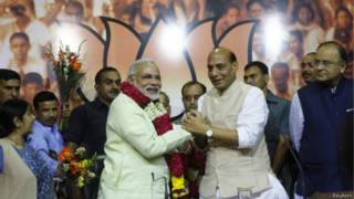 राजनाथ सिंह और नरेंद्र मोदी