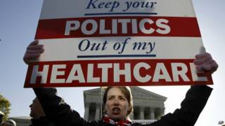 Manifestante pró-Obamacare