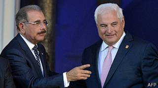 presidentes de República Dominicana, Danilo Medina, y de Panamá, Ricardo Martelli