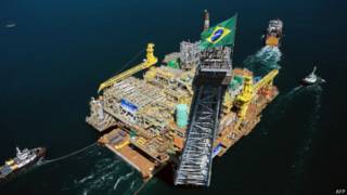 Plataforma petrolera en las costas de Angra dos Reis, 180 kilómetros al sur de Río de Janeiro
