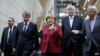 Предварительные переговоры между Меркель и лидерами СДПГ в октябре 2013 года