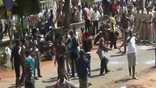 கோவாவில் ஆர்ப்பாட்டத்தில் ஈடுபடும் நைஜீரியர்கள்