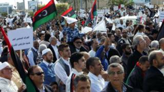 Manifestation contre la présence des milices à Tripoli, le 15 novembre 2013