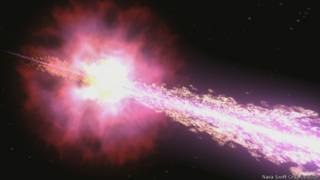 Reproducción gráfica de la explosión de rayos gamma