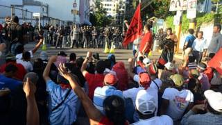 Protestas de simpatizantes del Partido Libre. Foto Getty Images.