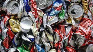 Latas de aluminio para reciclar
