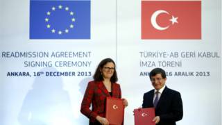 Cecilia Malström ve Ahmet Davutoğlu