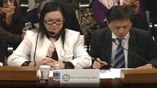 Bà Trần Thị Ngọc Minh điều trần trước Ủy hội Nhân quyền Tom Lantos