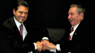 Presidentes de México y Cuba, Enrique Peña Nieto y Raúl Castro. Foto Presidencia de México