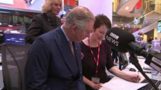 Prince Charles visits the BBC