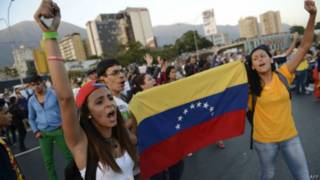 Manifestações de estudantes em Caracas | Foto: AFP