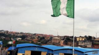 Bandera de Nigeria sobre Ibadán