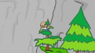 Dibujo de hombre en un árbol