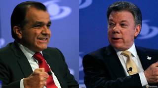 Óscar Iván Zuluaga y Juan Manuel Santos