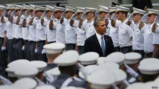 Obama na Academia West Point, nesta quarta (Getty)