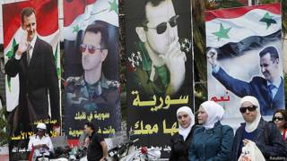 Bashar al Asad en las calles de Damasco