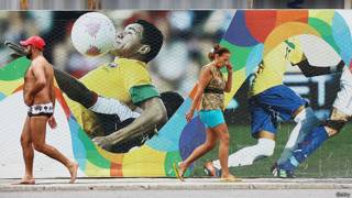 Mural próximo a la playa de Copacabana, en Río de Janeiro