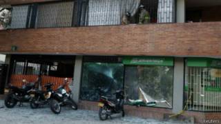 Lugar de la explosión en Chapinero