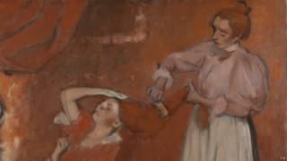 Fragmento de "La Coiffure", de Edgar Degas