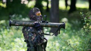 Боевики на востоке Украины