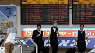 Llegadas canceladas en aeropuerto de Israel.