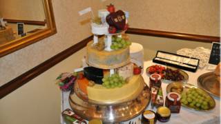 A cheese wedding cake