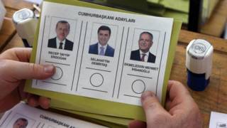 Balota electoral en Turquía