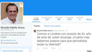 Patiño en Twitter