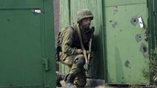 Украинский солдат в Иловайске