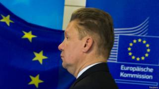 Глава "Газпрома" Алексей Миллер на переговорах по газу в Берлине, 26 сентября 2014 г.